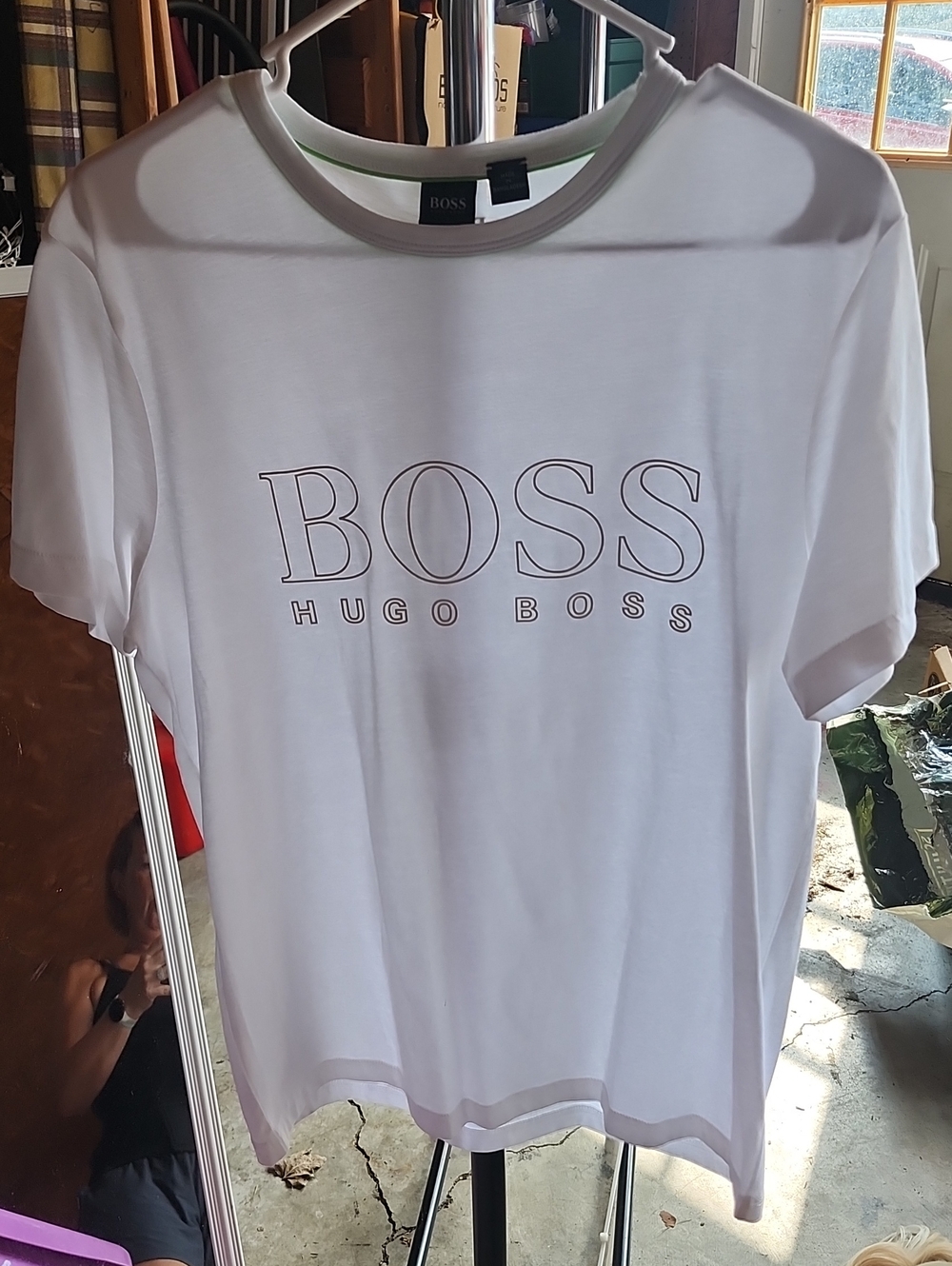 Hugo Boss White Logo Short-Sleeve Tee